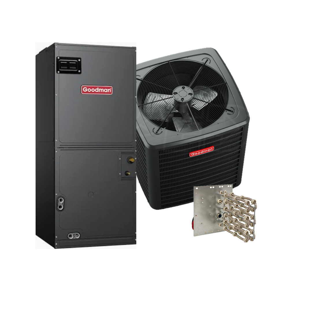 Goodman - 17.2 SEER2 - 2-Ton - Two-Stage Heat Pump System with 30K Variable-Speed Air Handler