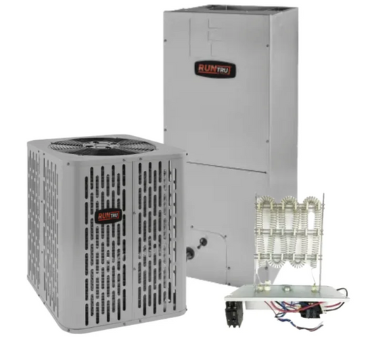 RunTru - 14.3 SEER2 - 3.5 Ton - Single-Stage Heat Pump System with Variable Speed 36K-48K Air Handler With Install